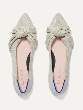 Rothy’s The Knot Point Flat Shoe - NWT - Size 8.5 - Metallic